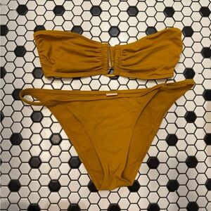 Eres strapless yellow ocher bikini